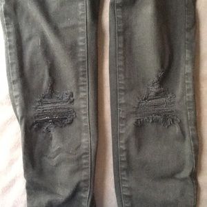 American Eagle Outfitters Jeans - American Eagle Black Jeggings with Rips in Knees American Eagle Outfitters Jeans - American Eagle Black Jeggings with Rips in Knees